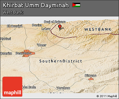 Satellite Panoramic Map of Khirbat Umm Dayminah
