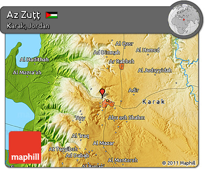 Physical 3D Map of Az Zuţţ