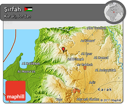 Physical 3D Map of Şirfah