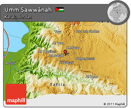 Physical 3D Map of Umm Şawwānah