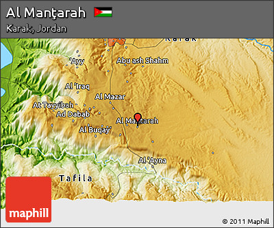 Physical 3D Map of Al Manţarah