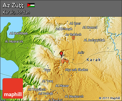 Physical 3D Map of Az Zuţţ