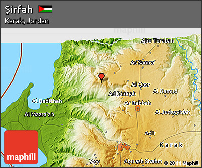 Physical 3D Map of Şirfah