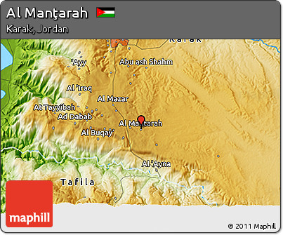 Physical 3D Map of Al Manţarah