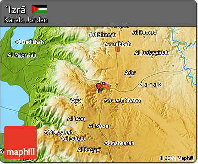 Physical 3D Map of `Izrā