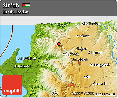 Physical 3D Map of Şirfah