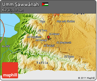 Physical 3D Map of Umm Şawwānah