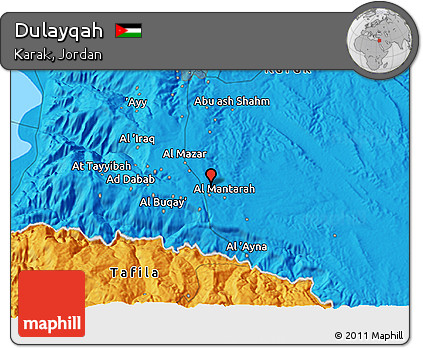Political 3D Map of Dulayqah