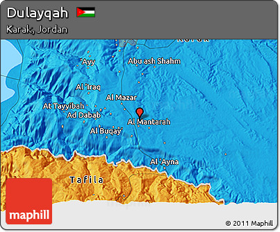 Political 3D Map of Dulayqah