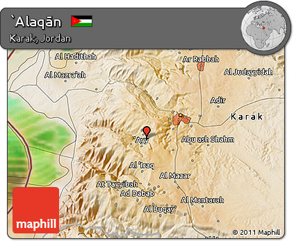 Satellite 3D Map of `Alaqān