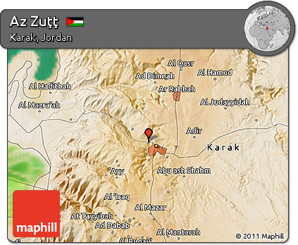 Satellite 3D Map of Az Zuţţ