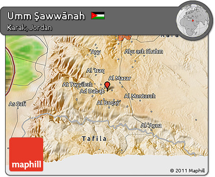 Satellite 3D Map of Umm Şawwānah