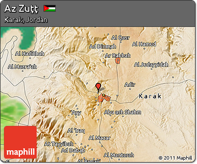 Satellite 3D Map of Az Zuţţ