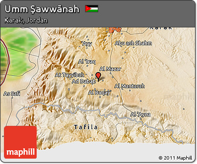 Satellite 3D Map of Umm Şawwānah