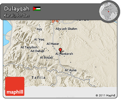 Shaded Relief 3D Map of Dulayqah