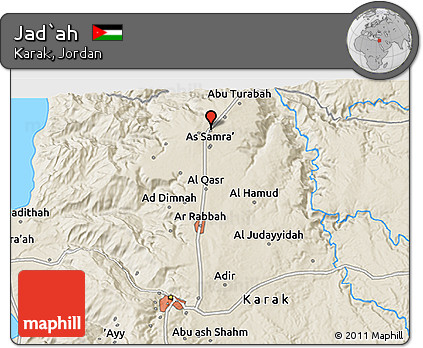 Shaded Relief 3D Map of Jad`ah