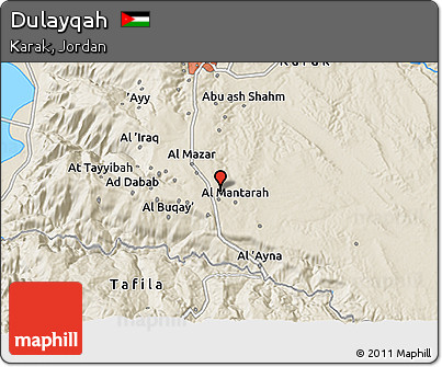 Shaded Relief 3D Map of Dulayqah