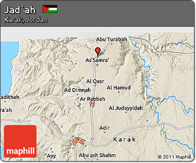 Shaded Relief 3D Map of Jad`ah