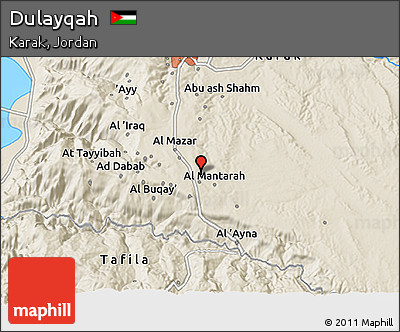 Shaded Relief 3D Map of Dulayqah