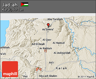 Shaded Relief 3D Map of Jad`ah