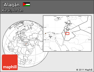 Blank Location Map of `Alaqān