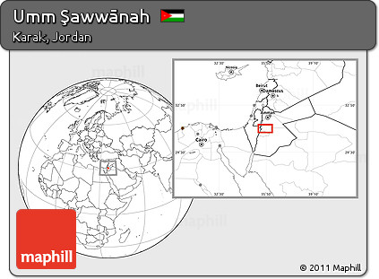 Blank Location Map of Umm Şawwānah