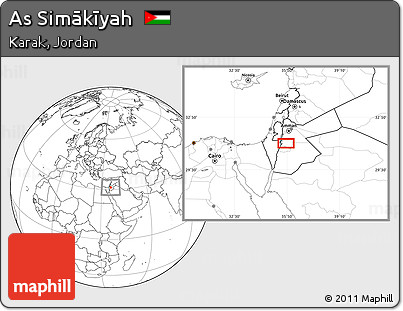 Blank Location Map of As Simākīyah