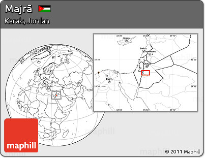 Blank Location Map of Majrā