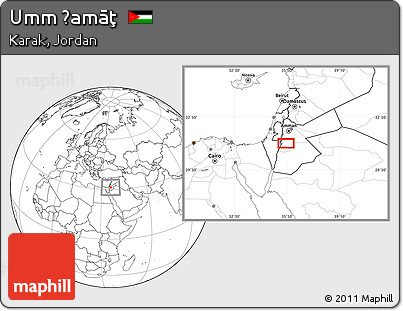 Blank Location Map of Umm Ḩamāţ