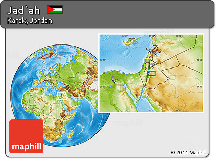 Physical Location Map of Jad`ah