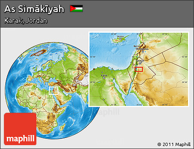 Physical Location Map of As Simākīyah