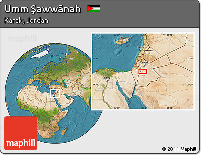 Satellite Location Map of Umm Şawwānah