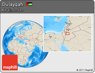Shaded Relief Location Map of Dulayqah
