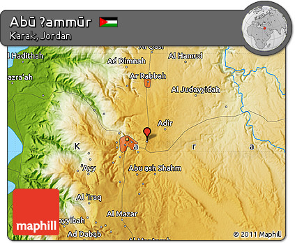 Physical Map of Abū Ḩammūr