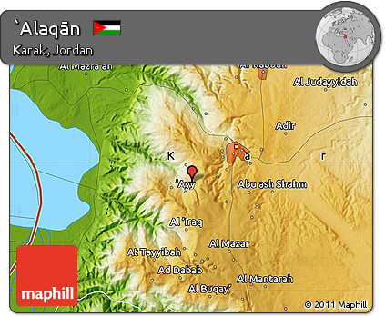 Physical Map of `Alaqān