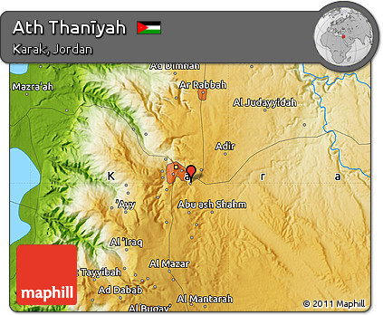 Physical Map of Ath Thanīyah