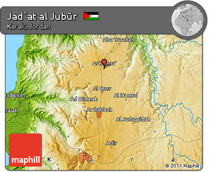 Physical Map of Jad`at Al Jubūr