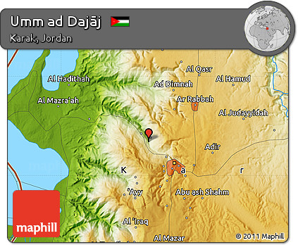 Physical Map of Umm Ad Dajāj