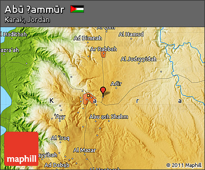 Physical Map of Abū Ḩammūr