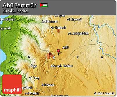 Physical Map of Abū Ḩammūr