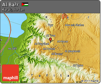 Physical Map of Al Baḩr