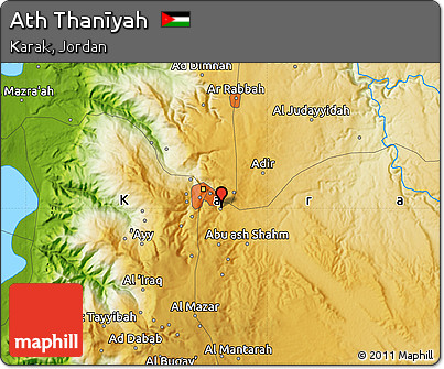Physical Map of Ath Thanīyah