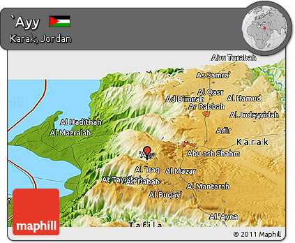 Physical Panoramic Map of `Ayy