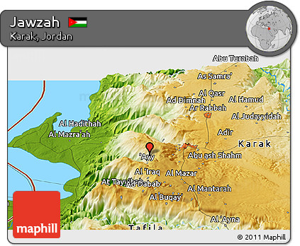 Physical Panoramic Map of Jawzah