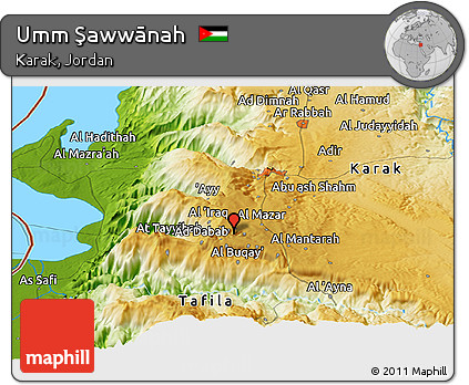 Physical Panoramic Map of Umm Şawwānah