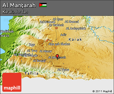 Physical Panoramic Map of Al Manţarah