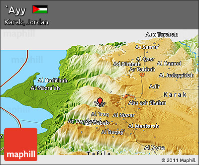 Physical Panoramic Map of `Ayy