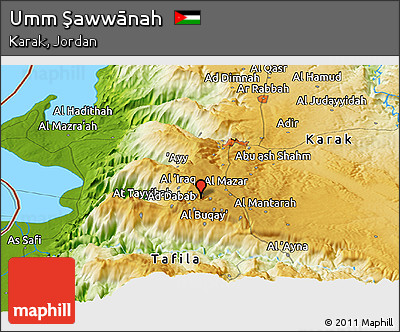 Physical Panoramic Map of Umm Şawwānah
