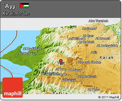 Physical Panoramic Map of `Ayy