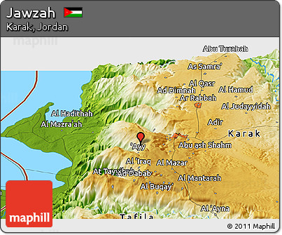 Physical Panoramic Map of Jawzah